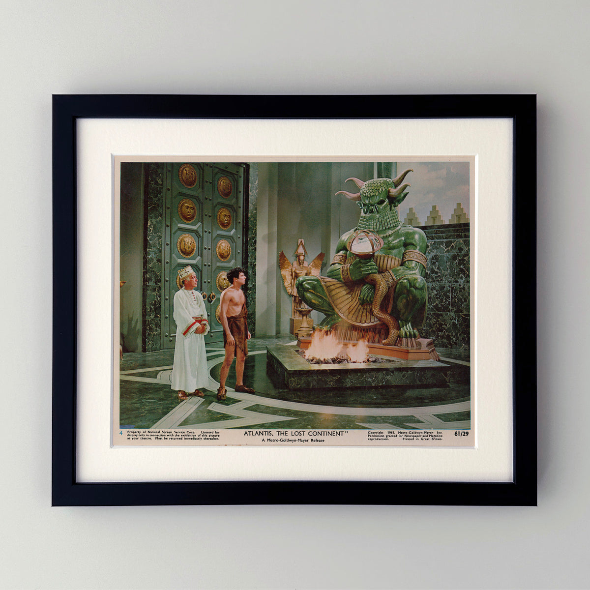 Atlantis The Lost Continent 1961 Film Movie Lobby Card Framed