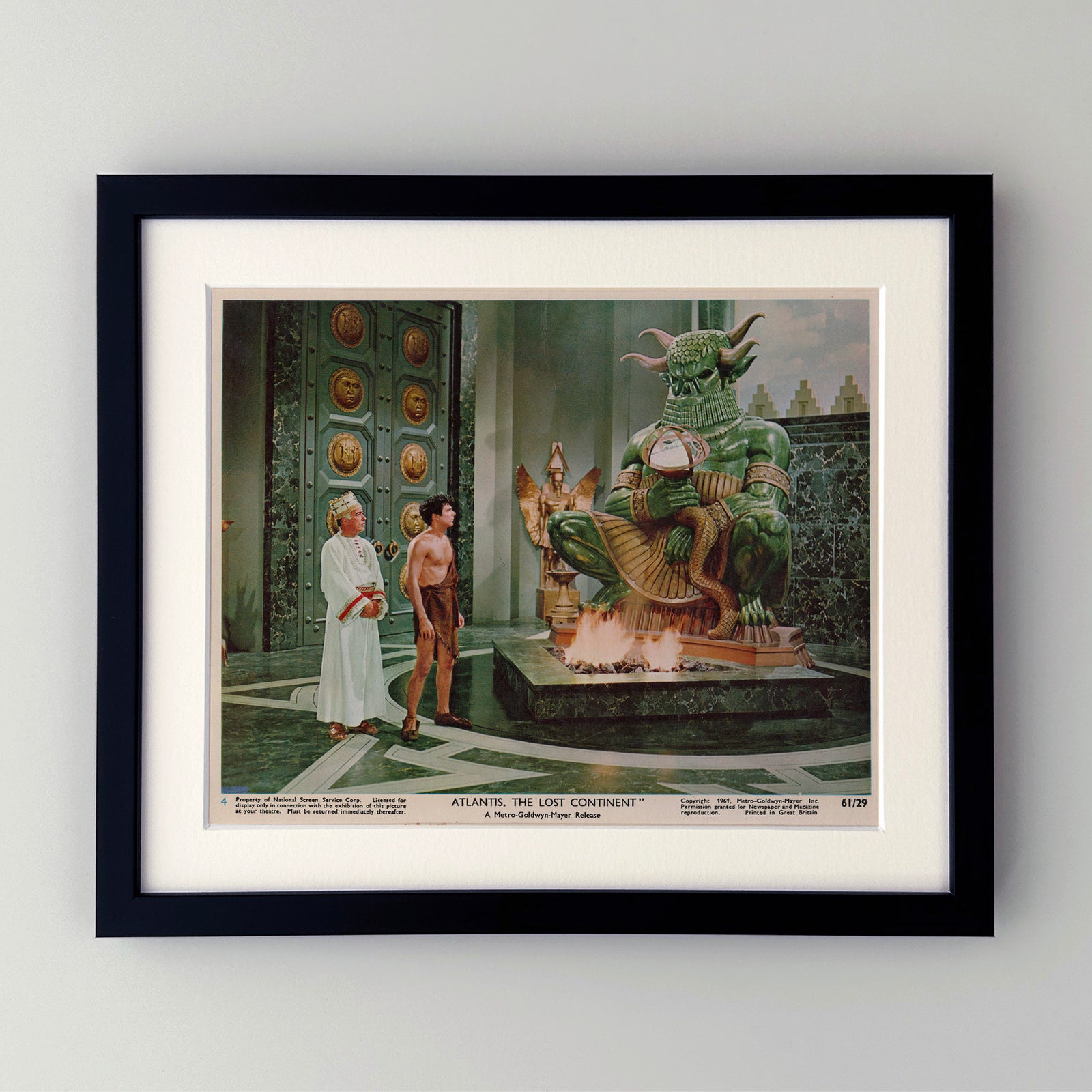 Atlantis The Lost Continent 1961 Film Movie Lobby Card Framed