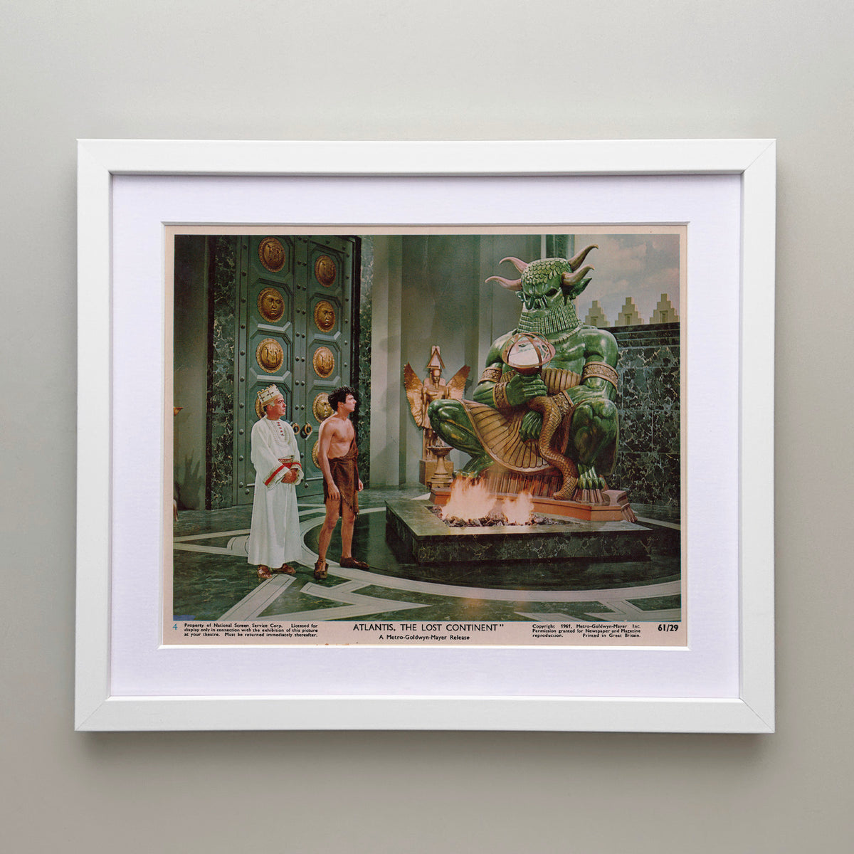 Atlantis The Lost Continent 1961 Film Movie Lobby Card Framed