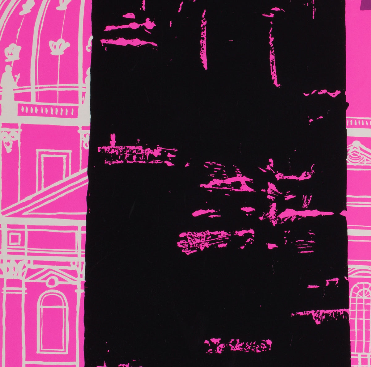 BOAC Europe c1955s Silkscreen Airline Travel Poster - detail