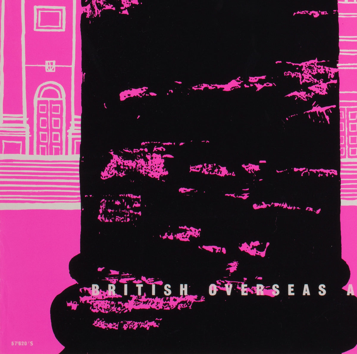 BOAC Europe c1955s Silkscreen Airline Travel Poster - detail