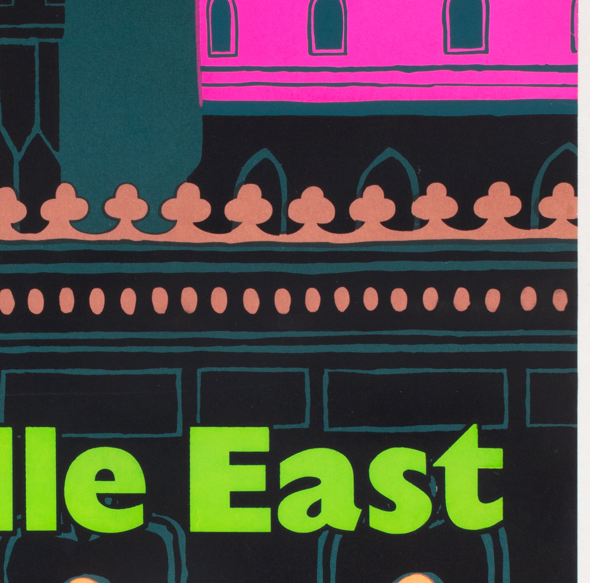 BOAC Middle East c1955 Travel Advertising Poster, Philip Sharland and Dick Negus - detail