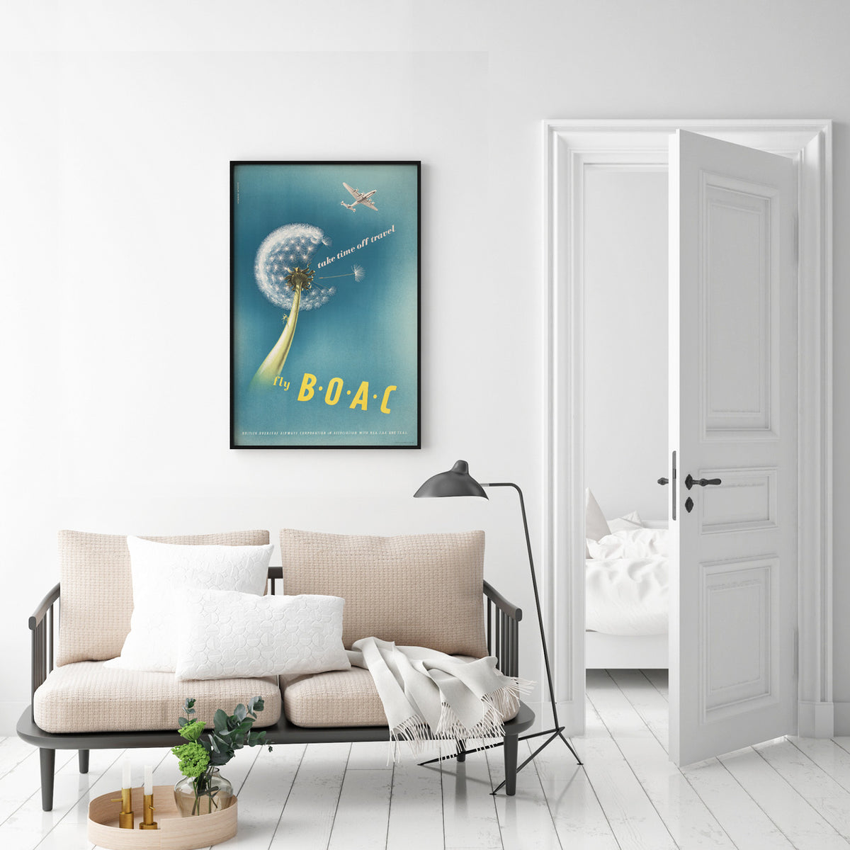 BOAC c1950s Travel Airline Poster, Norman Weaver