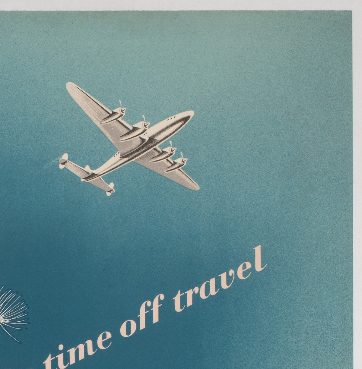 BOAC c1950s Travel Airline Poster, Norman Weaver - detail