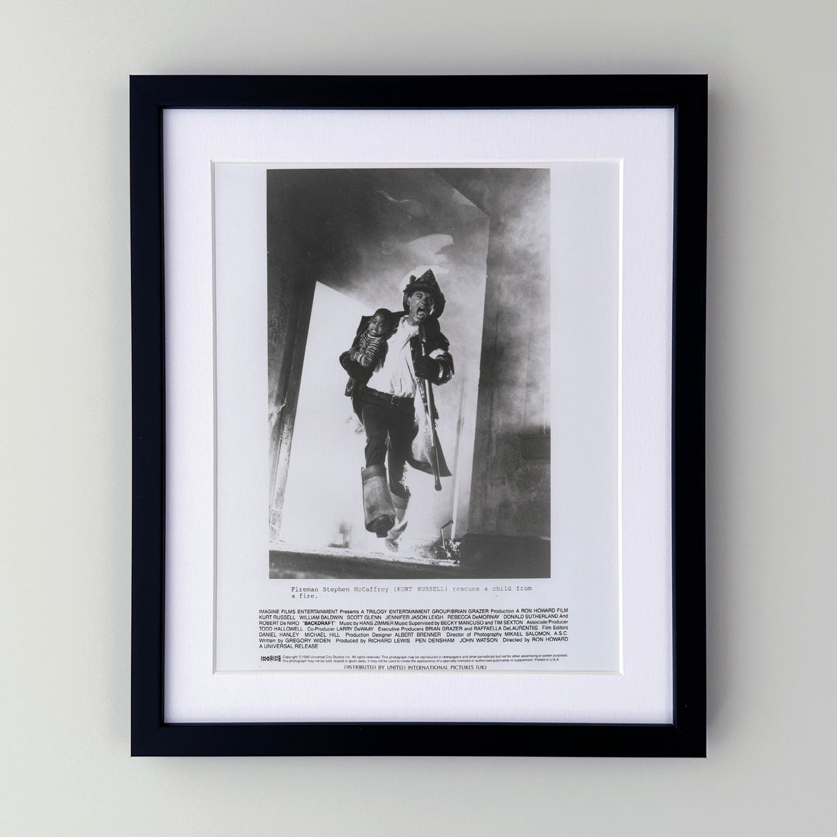 Backdraft 1990 Film Movie Press Publicity Still Framed