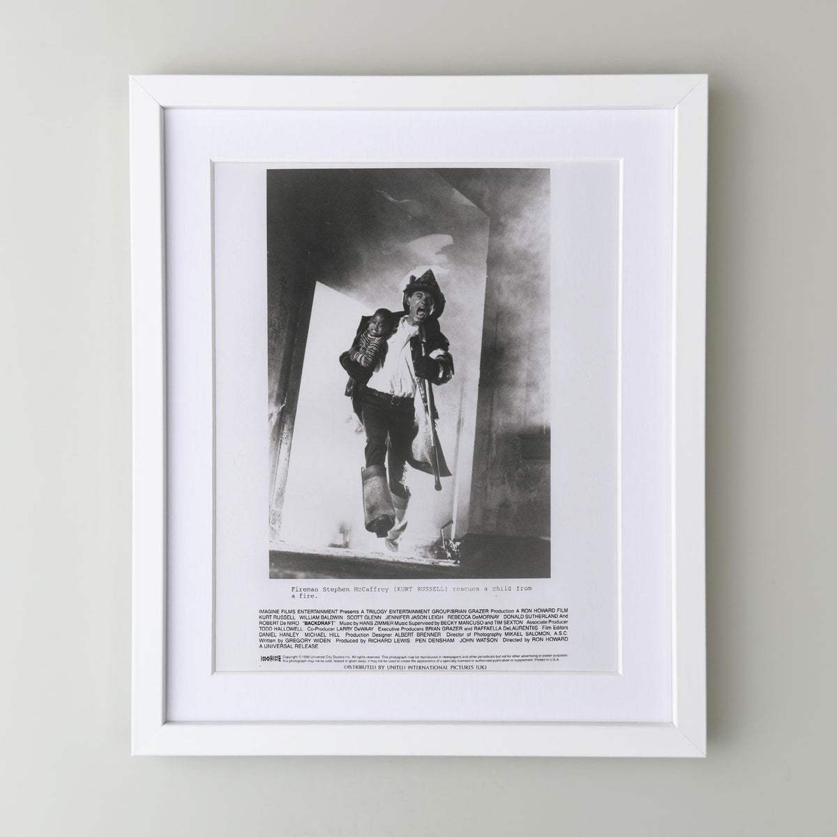 Backdraft 1990 Film Movie Press Publicity Still Framed