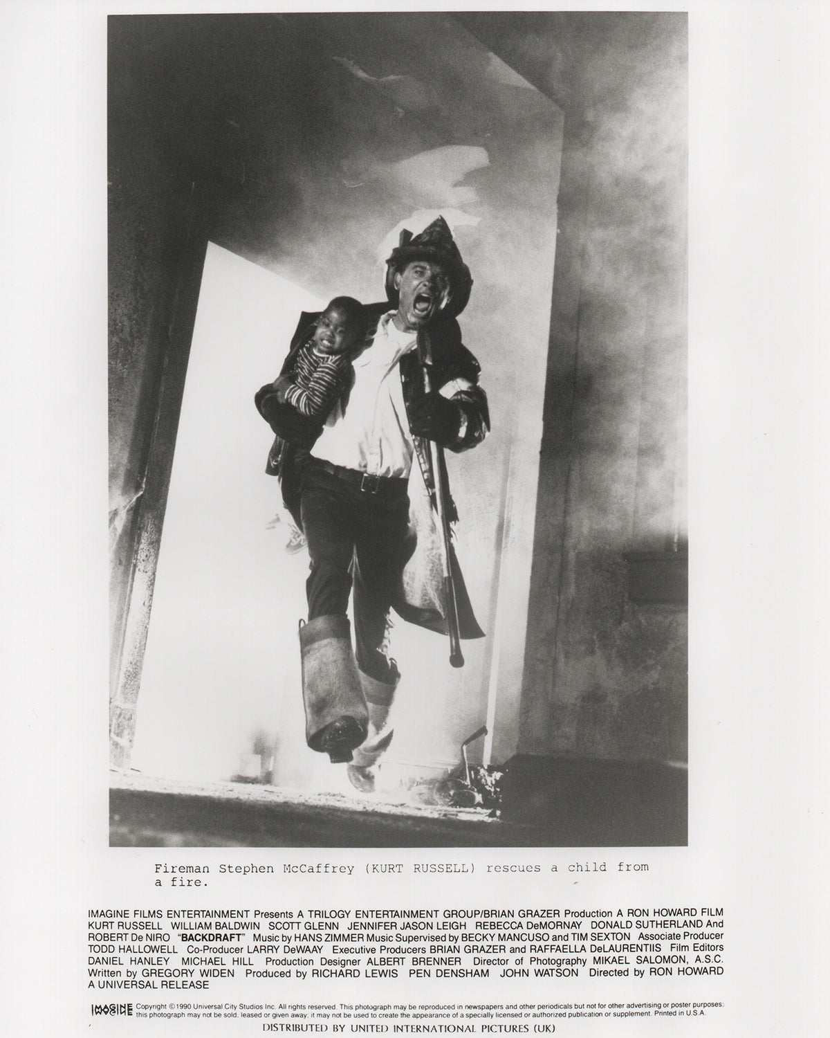 Backdraft 1990 Film Movie Press Publicity Still Framed