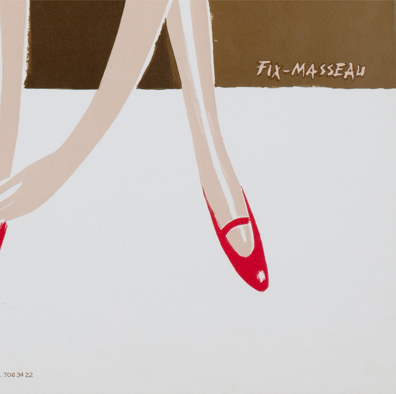 Bally 1980 French Fashion Advertising Poster Pierre Fix Masseau - detail
