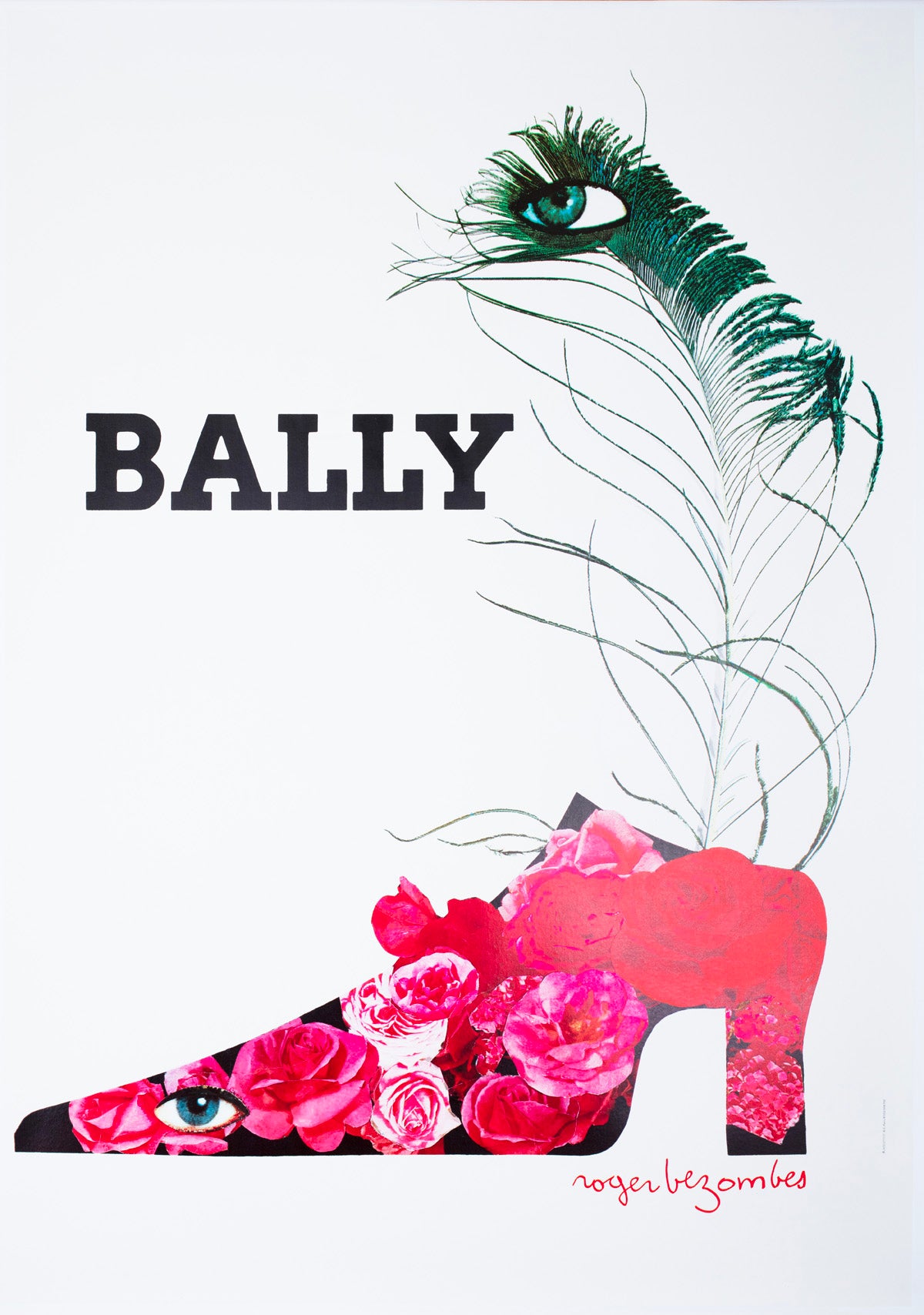Bally Plume c1980 Shoe Advertising Poster Roger Bezombes