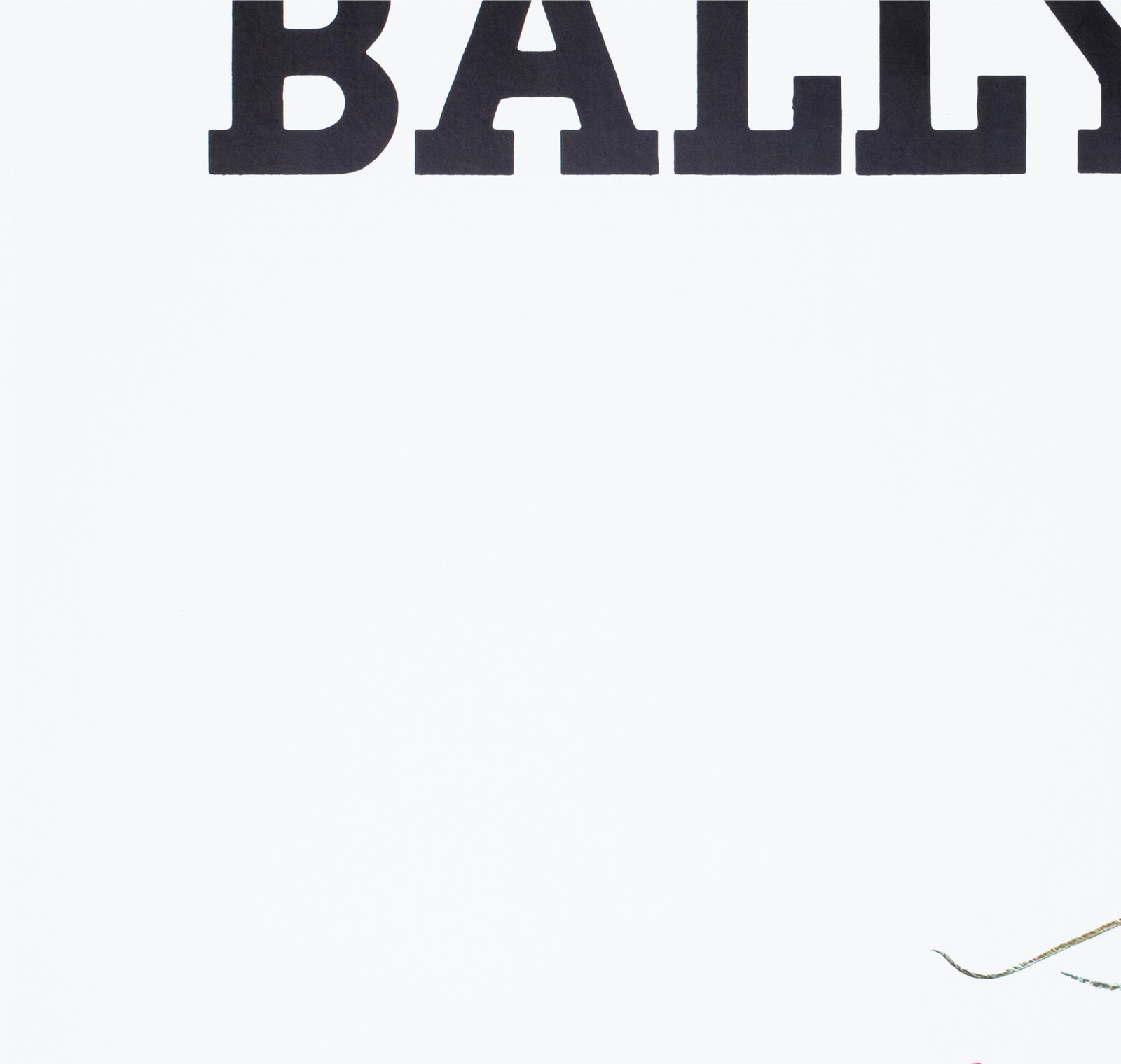Bally Plume c1980 Shoe Advertising Poster Roger Bezombes - detail