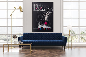 Bally c1980 Golf Shoe Advertising Poster Roger Bezombes