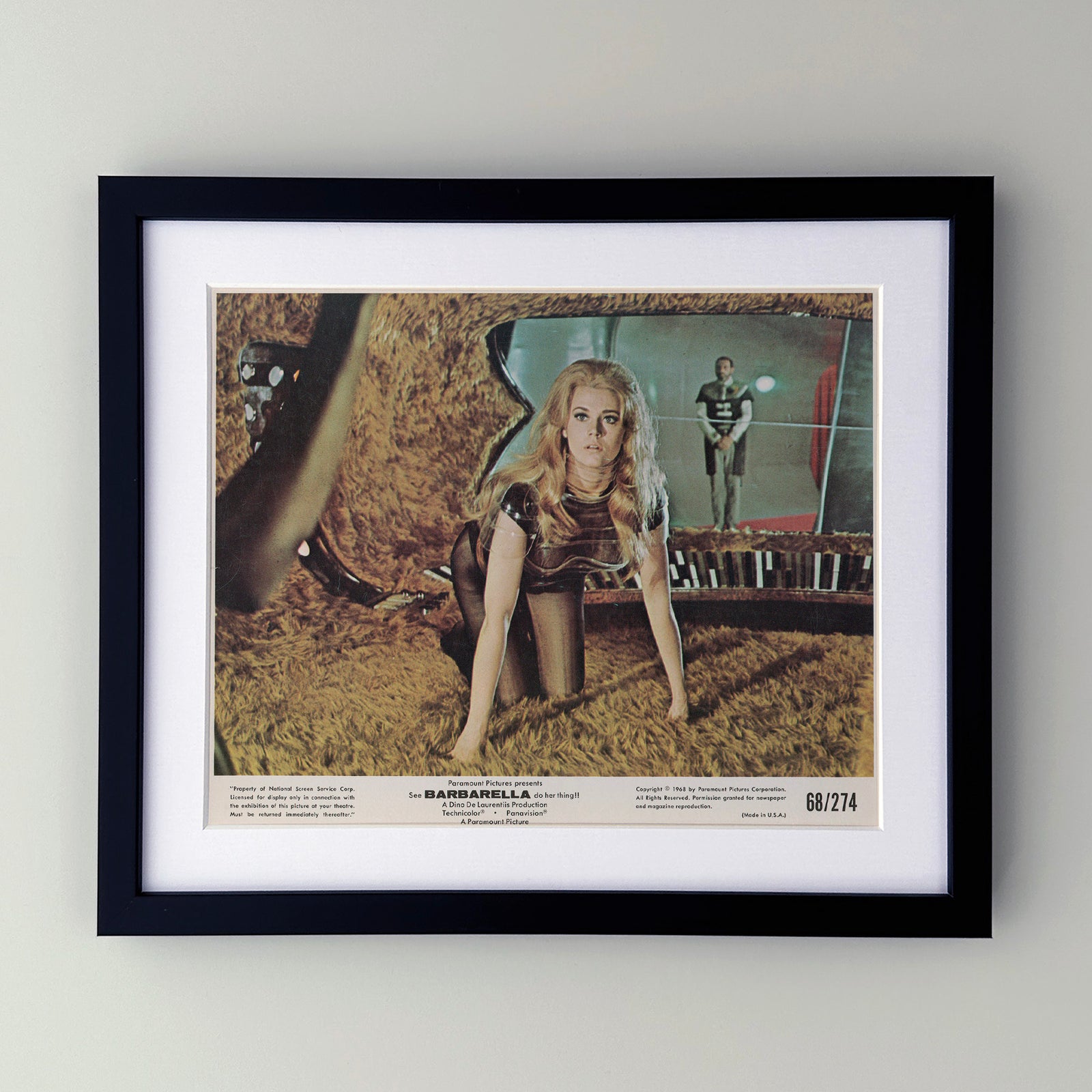 Barbarella 1968 Film Movie Lobby Card Framed