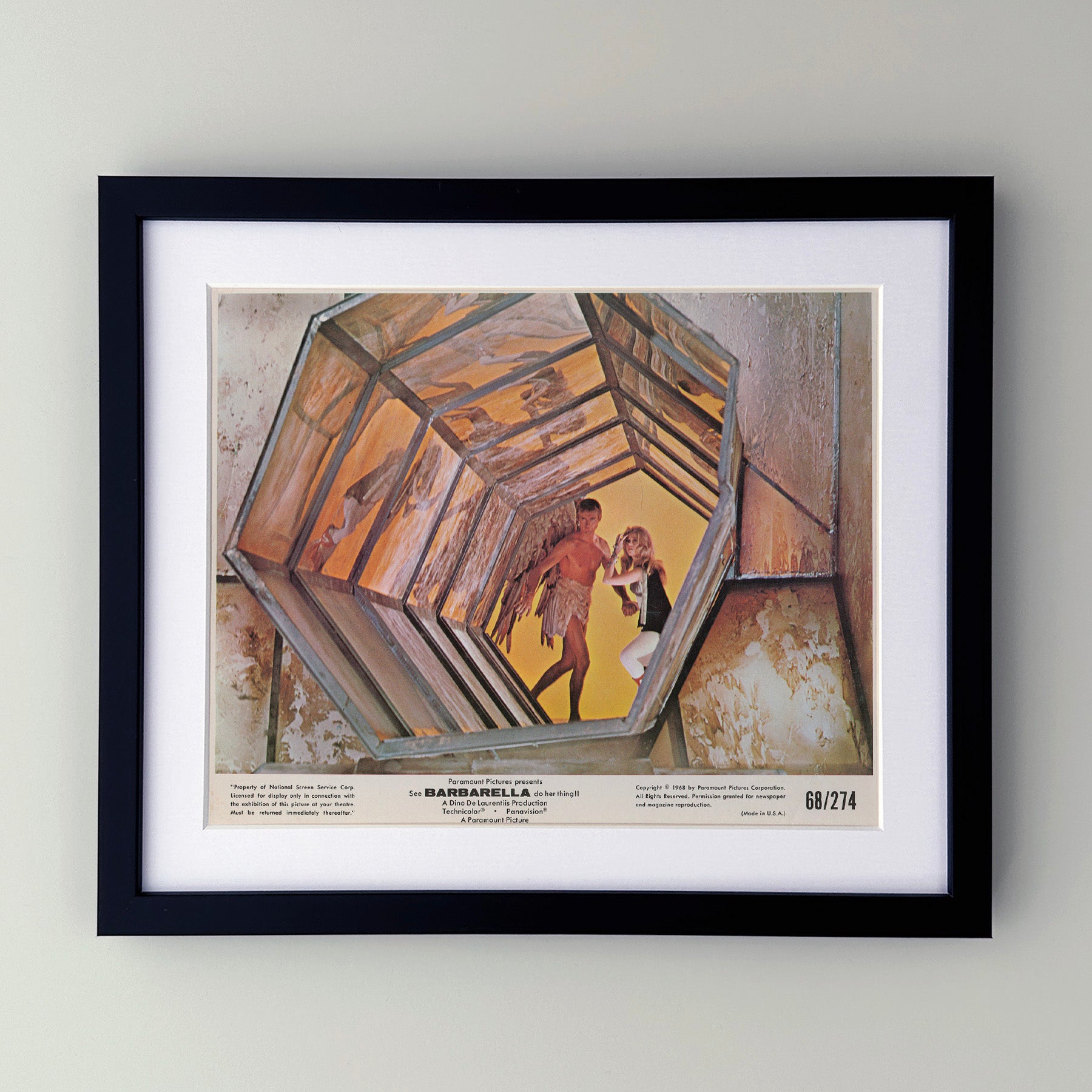 Barbarella 1968 Film Movie Lobby Card Framed