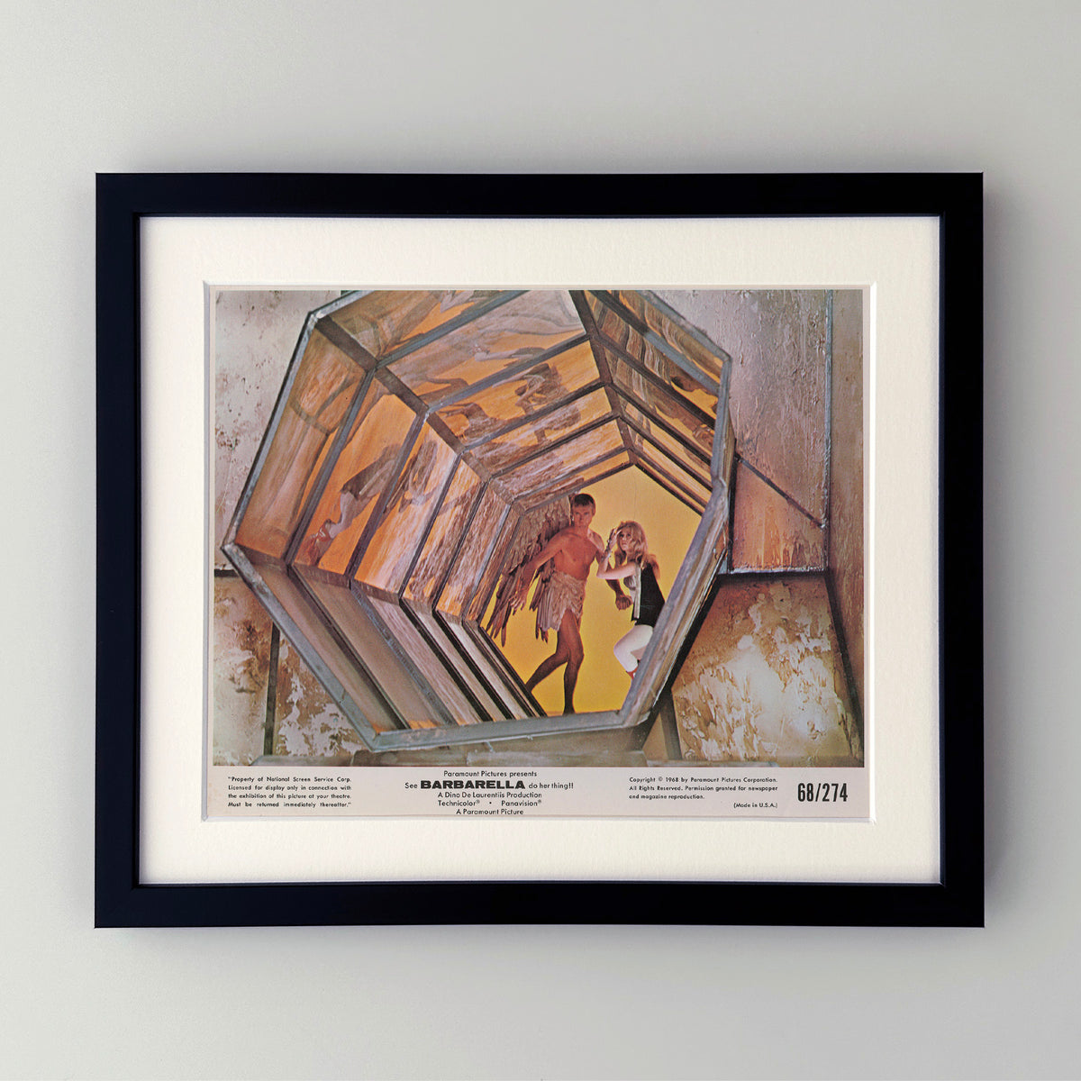 Barbarella 1968 Film Movie Lobby Card Framed