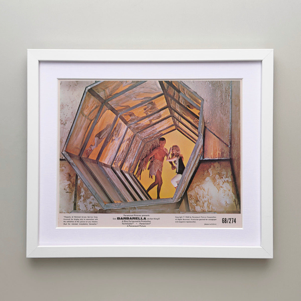 Barbarella 1968 Film Movie Lobby Card Framed