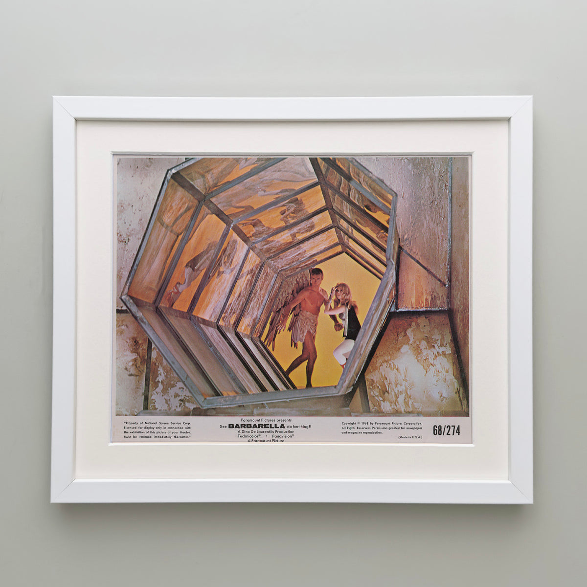 Barbarella 1968 Film Movie Lobby Card Framed