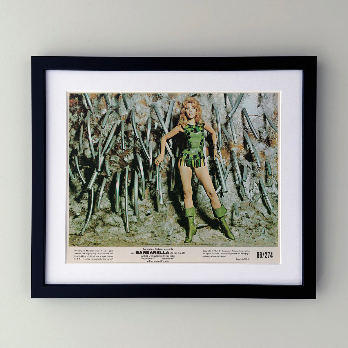 Barbarella 1968 Film Movie Lobby Card Framed