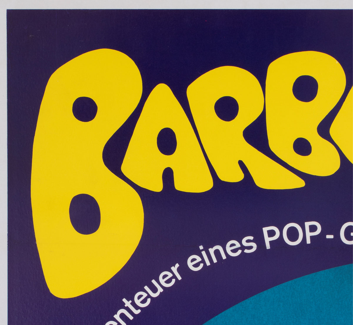 Barbarella R1973 German 1 Sheet Film Movie Poster - detail