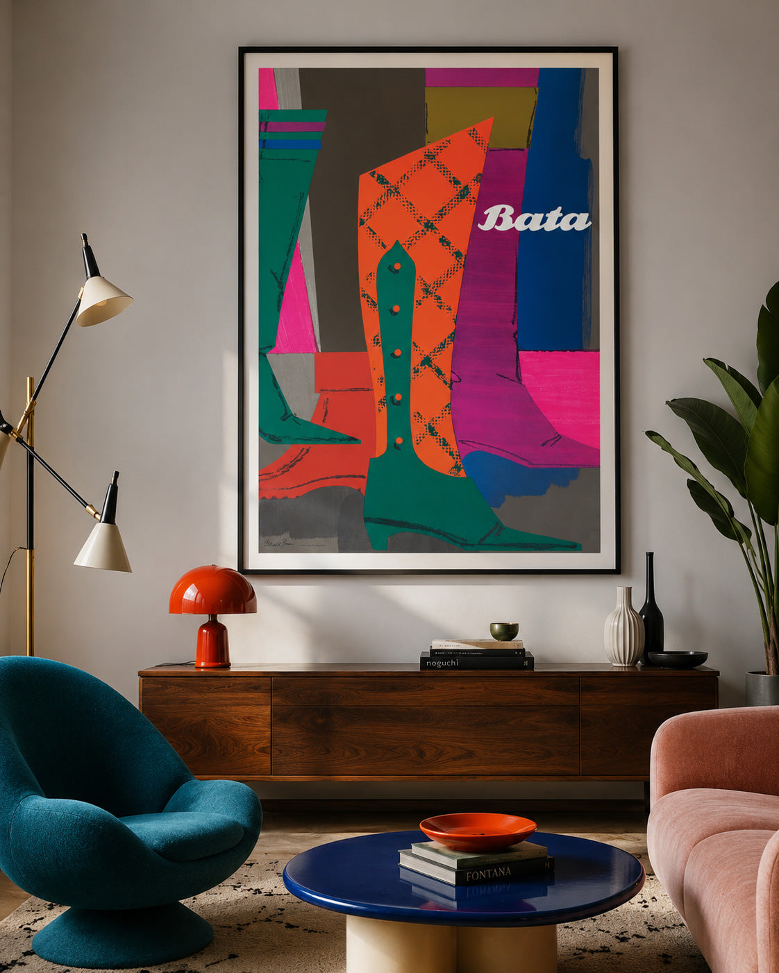 Bata Shoes 1964 Swiss Advertising Poster Womens Donald Brun