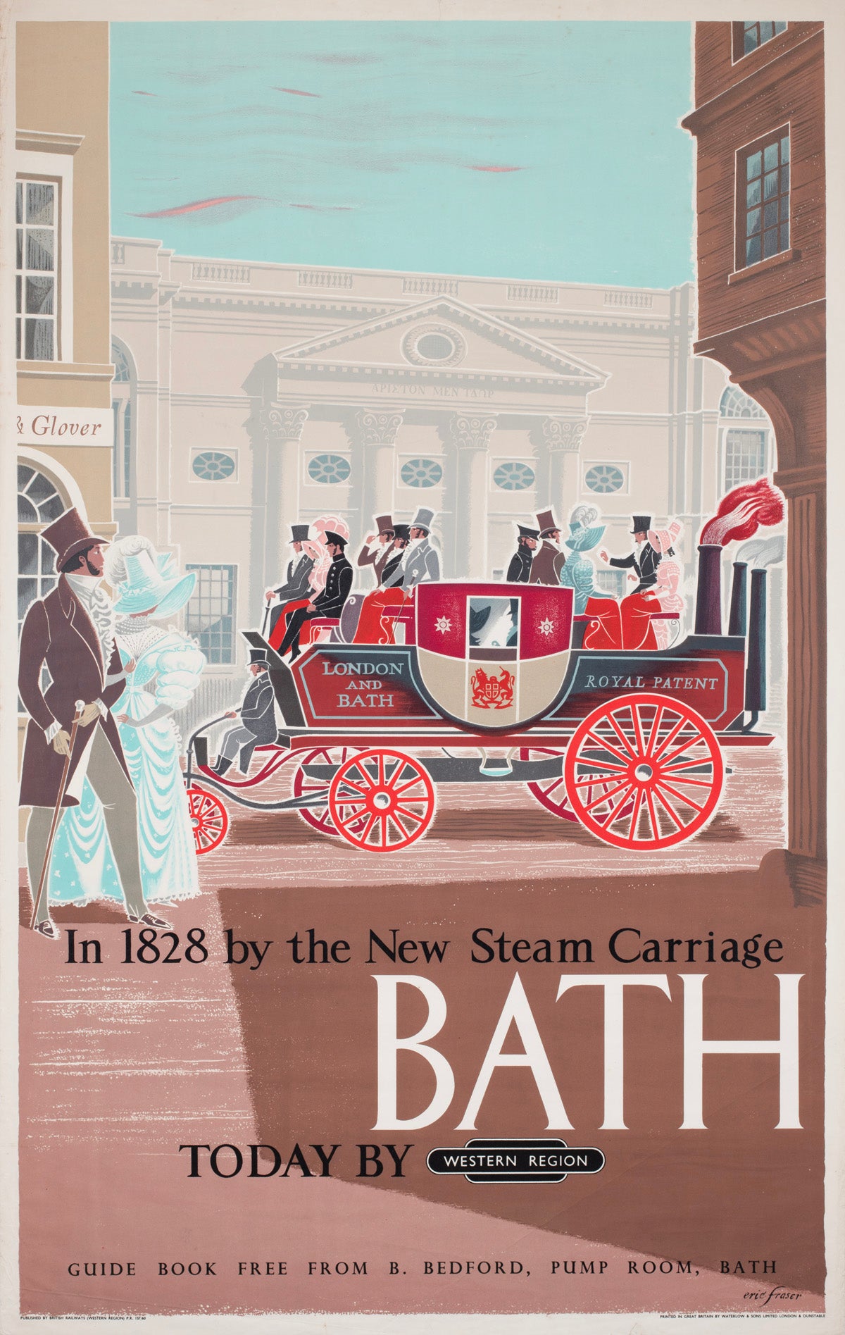 Bath 1960 British Railway Travel Poster Eric Fraser