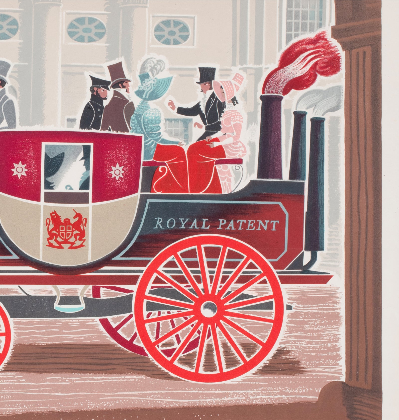 Bath 1960 British Railway Travel Poster Eric Fraser - detail