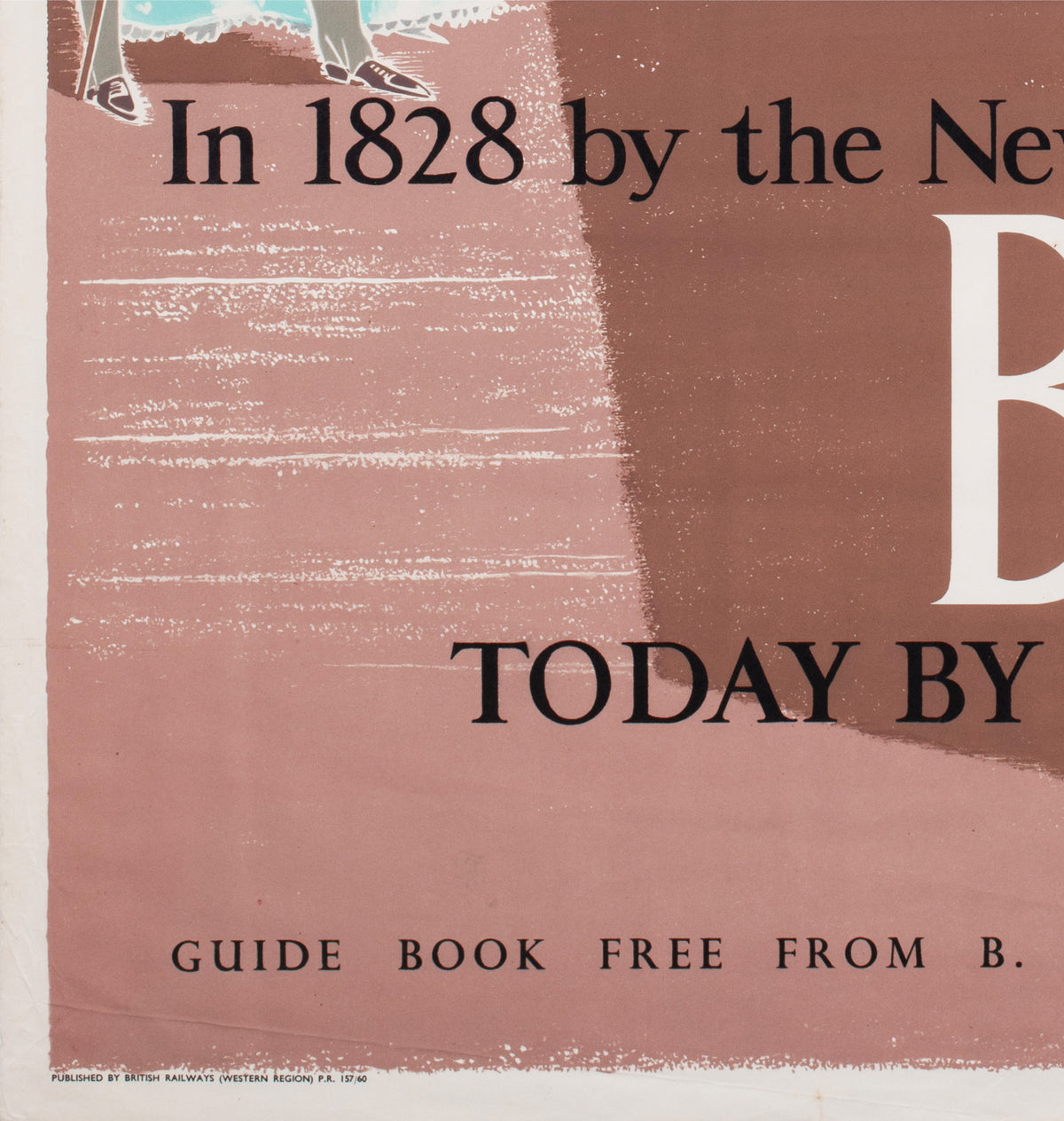 Bath 1960 British Railway Travel Poster Eric Fraser - detail