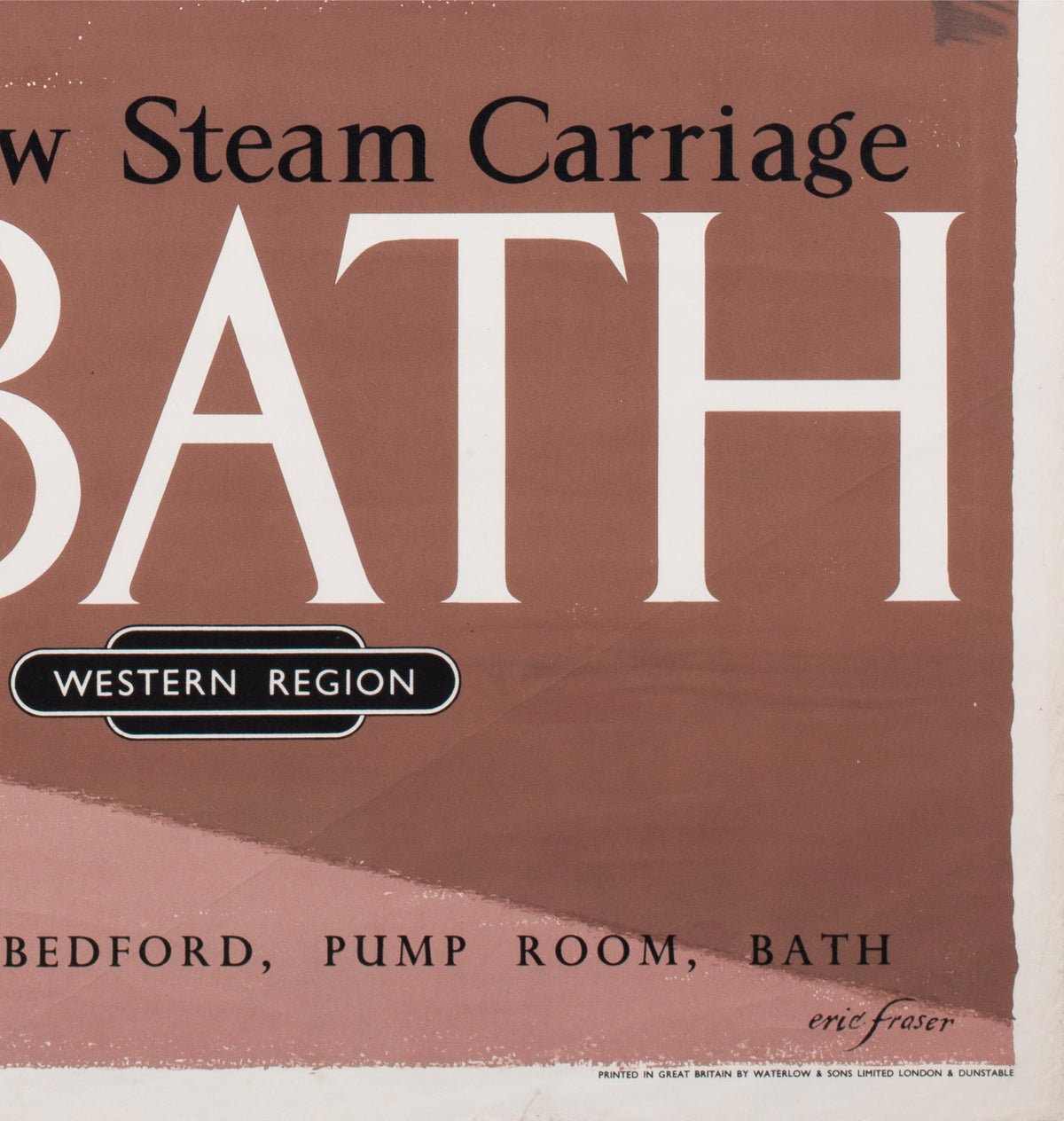 Bath 1960 British Railway Travel Poster Eric Fraser - detail
