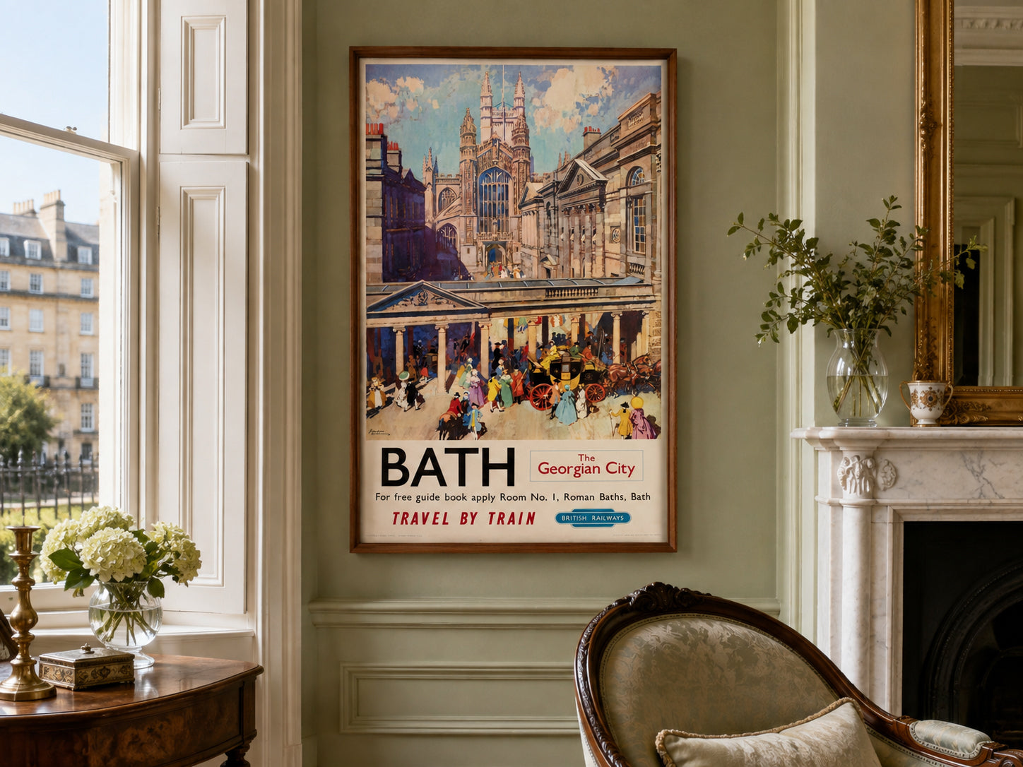 Bath The Georgian City 1955 British Railways Travel Poster Gordon Nicoll