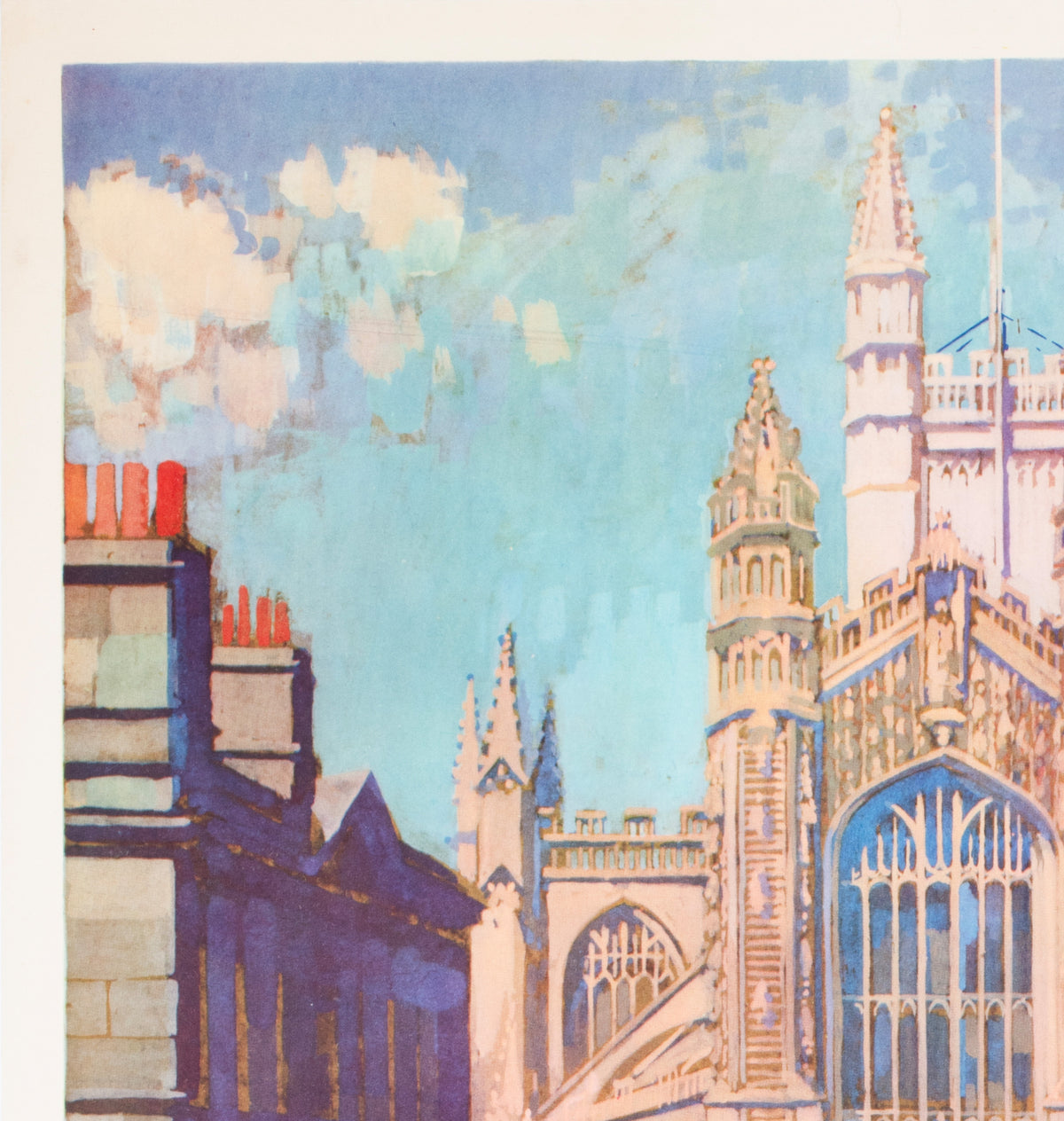 Bath The Georgian City 1955 British Railways Travel Poster Gordon Nicoll - detail