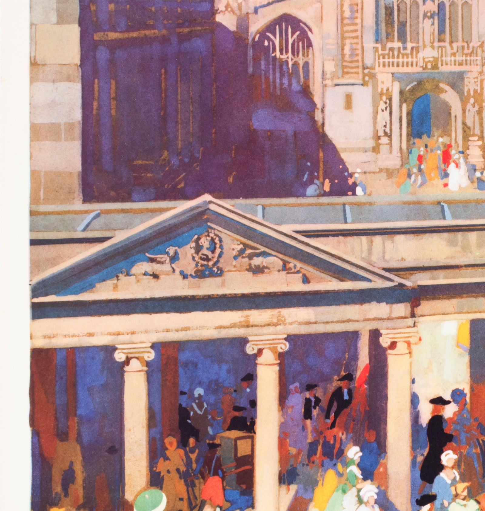 Bath The Georgian City 1955 British Railways Travel Poster Gordon Nicoll - detail