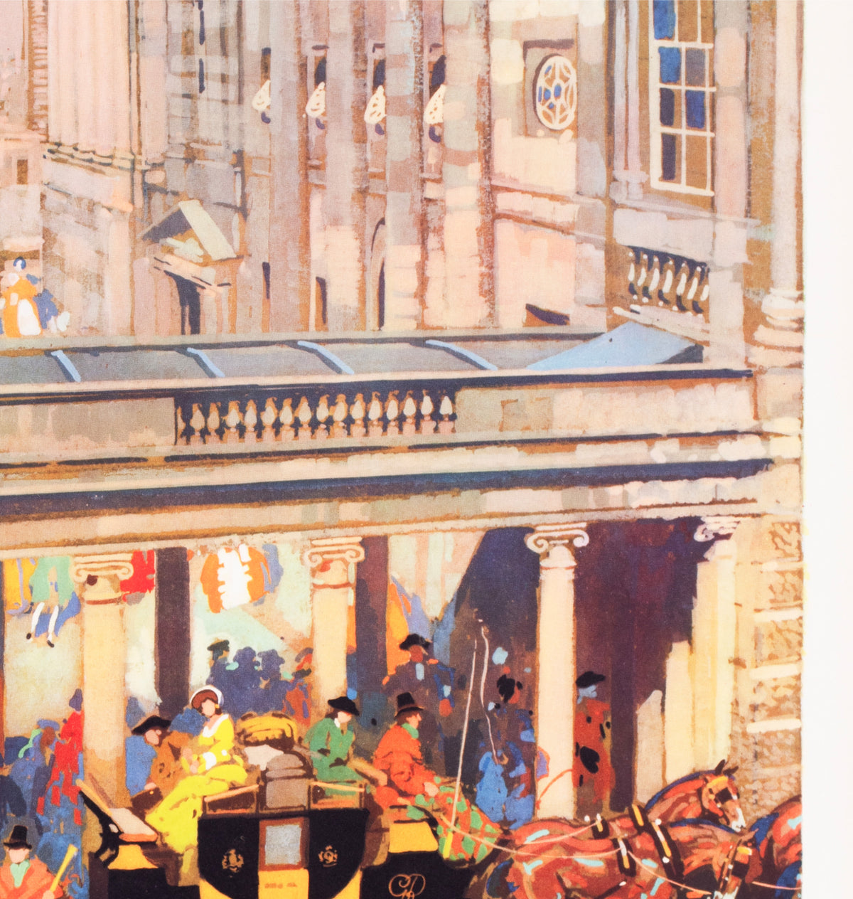 Bath The Georgian City 1955 British Railways Travel Poster Gordon Nicoll - detail