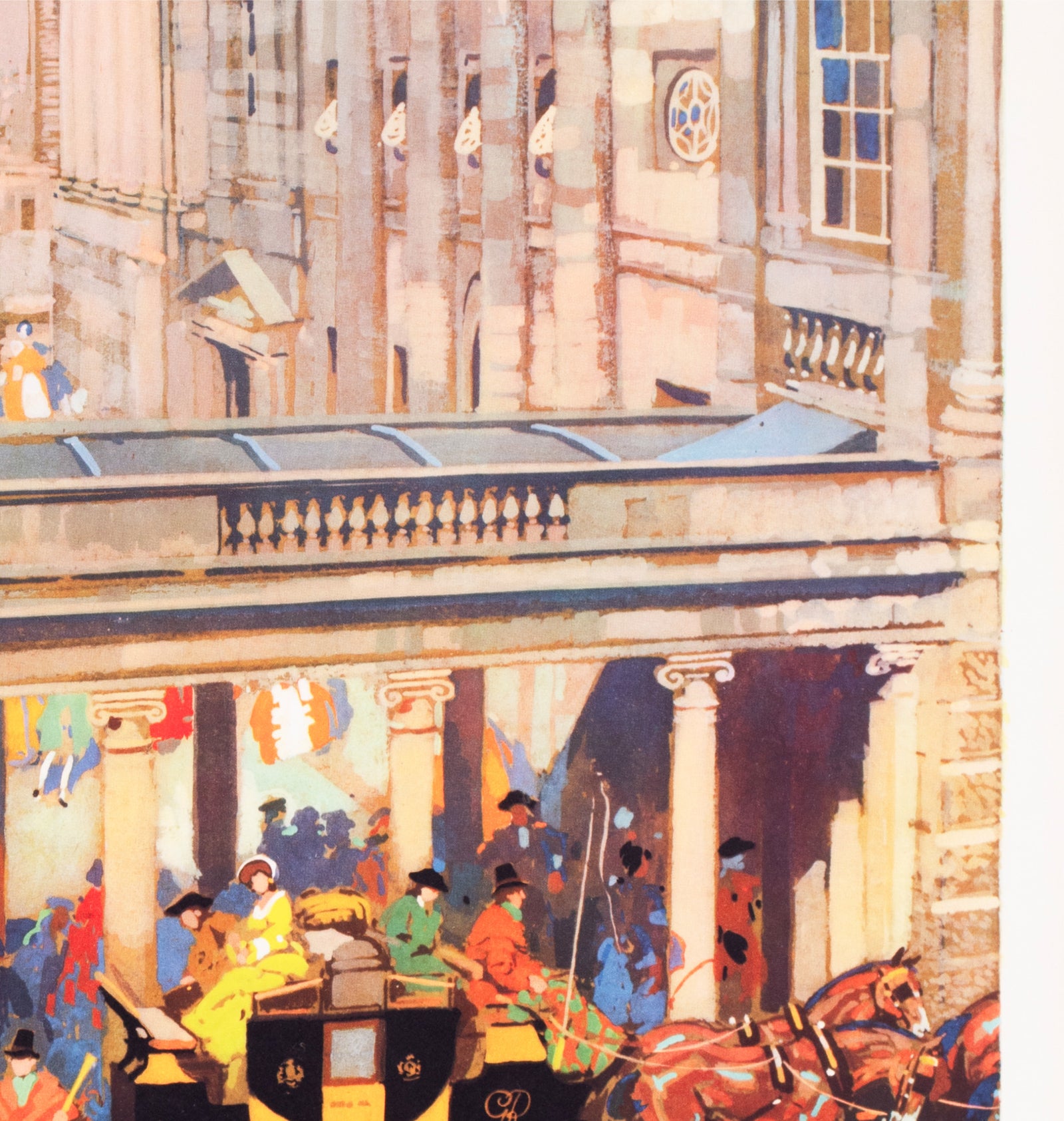 Bath The Georgian City 1955 British Railways Travel Poster Gordon Nicoll - detail