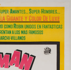 Batman 1966 Argentinian Film Movie Poster - detail