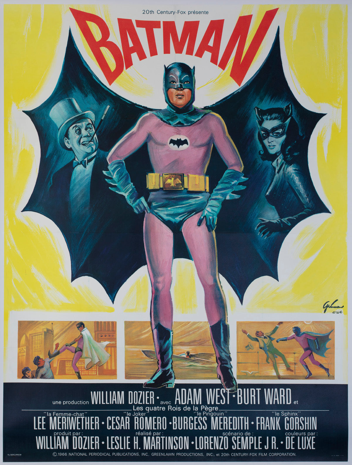 Batman 1966 French Grande Film Poster Boris Grinsson
