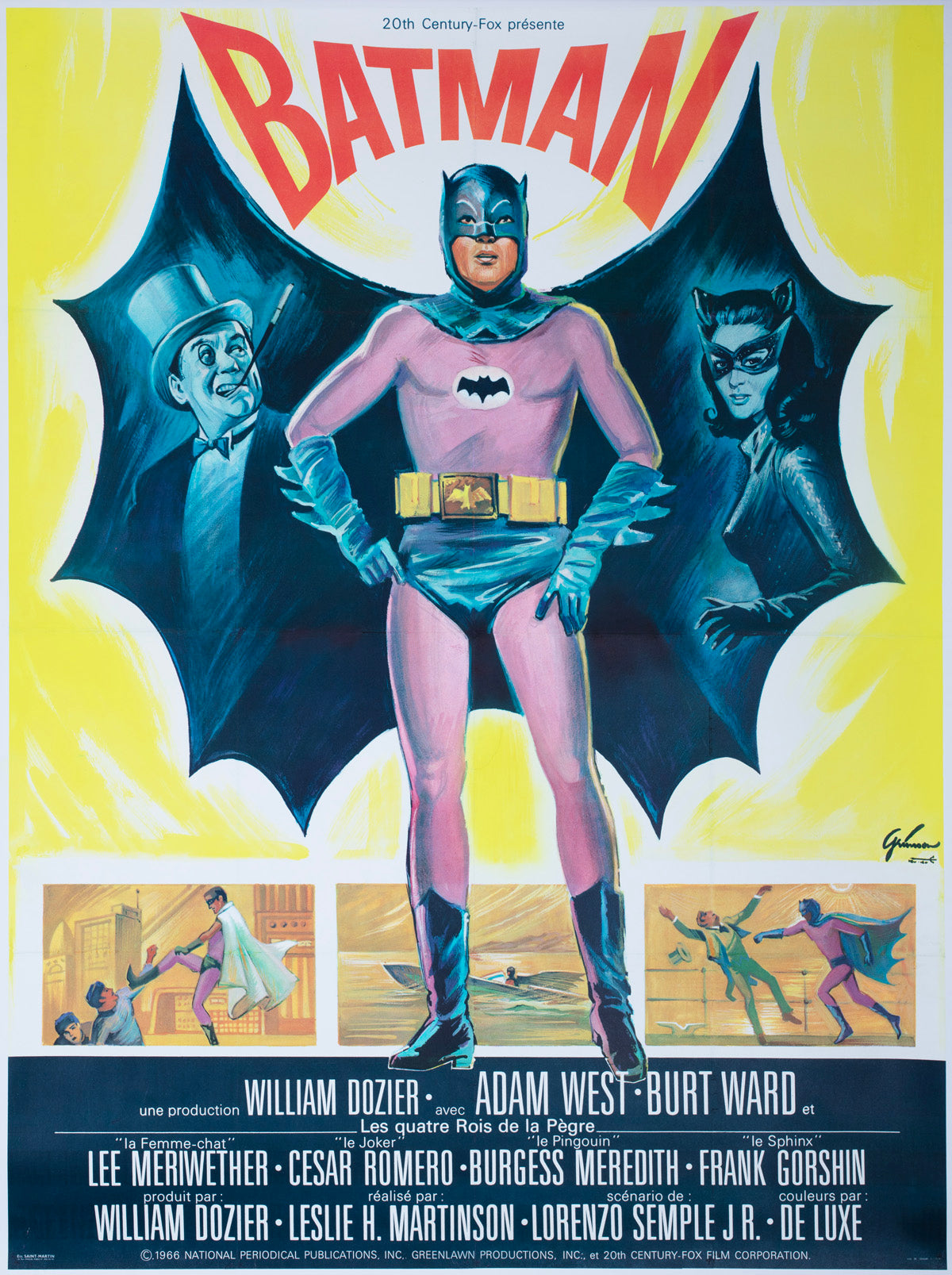 Batman 1966 French Grande Film Poster Boris Grinsson