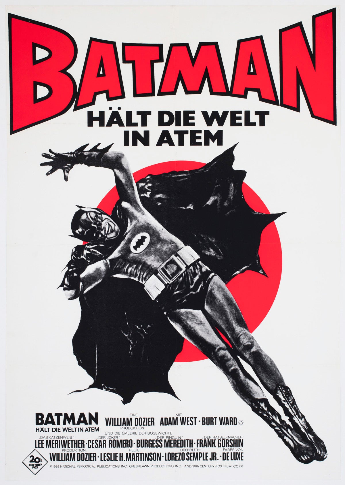 Batman 1970s German A1 Film Movie Poster Klaus Rutter
