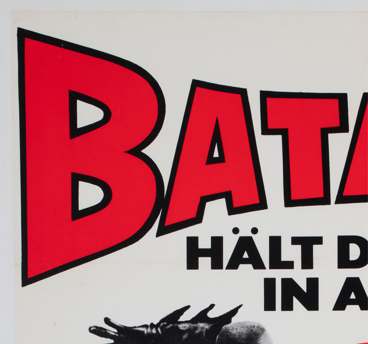 Batman 1970s German A1 Film Movie Poster Klaus Rutter - detail