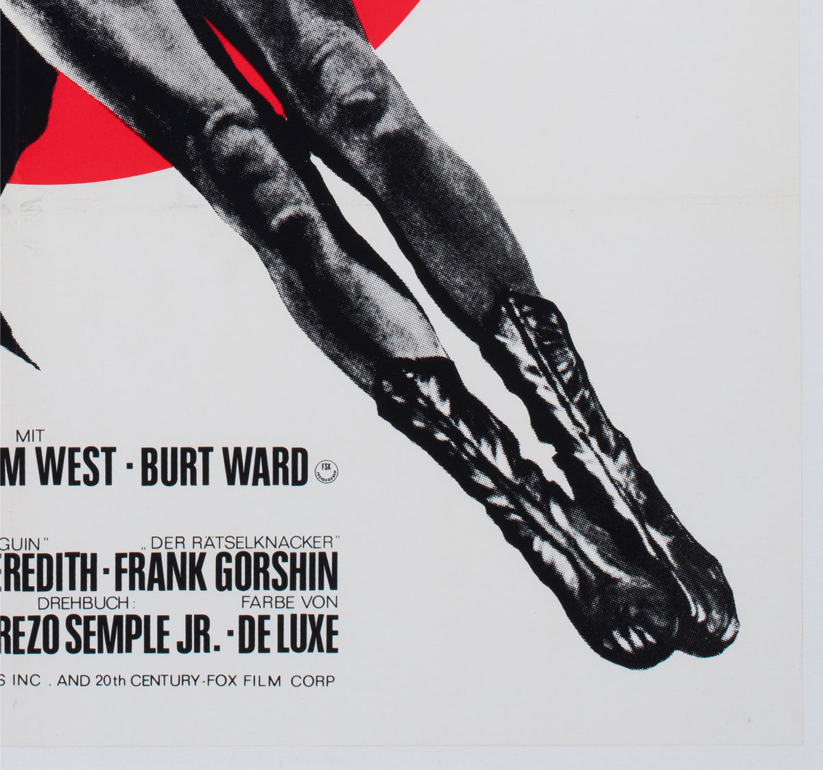 Batman 1970s German A1 Film Movie Poster Klaus Rutter - detail