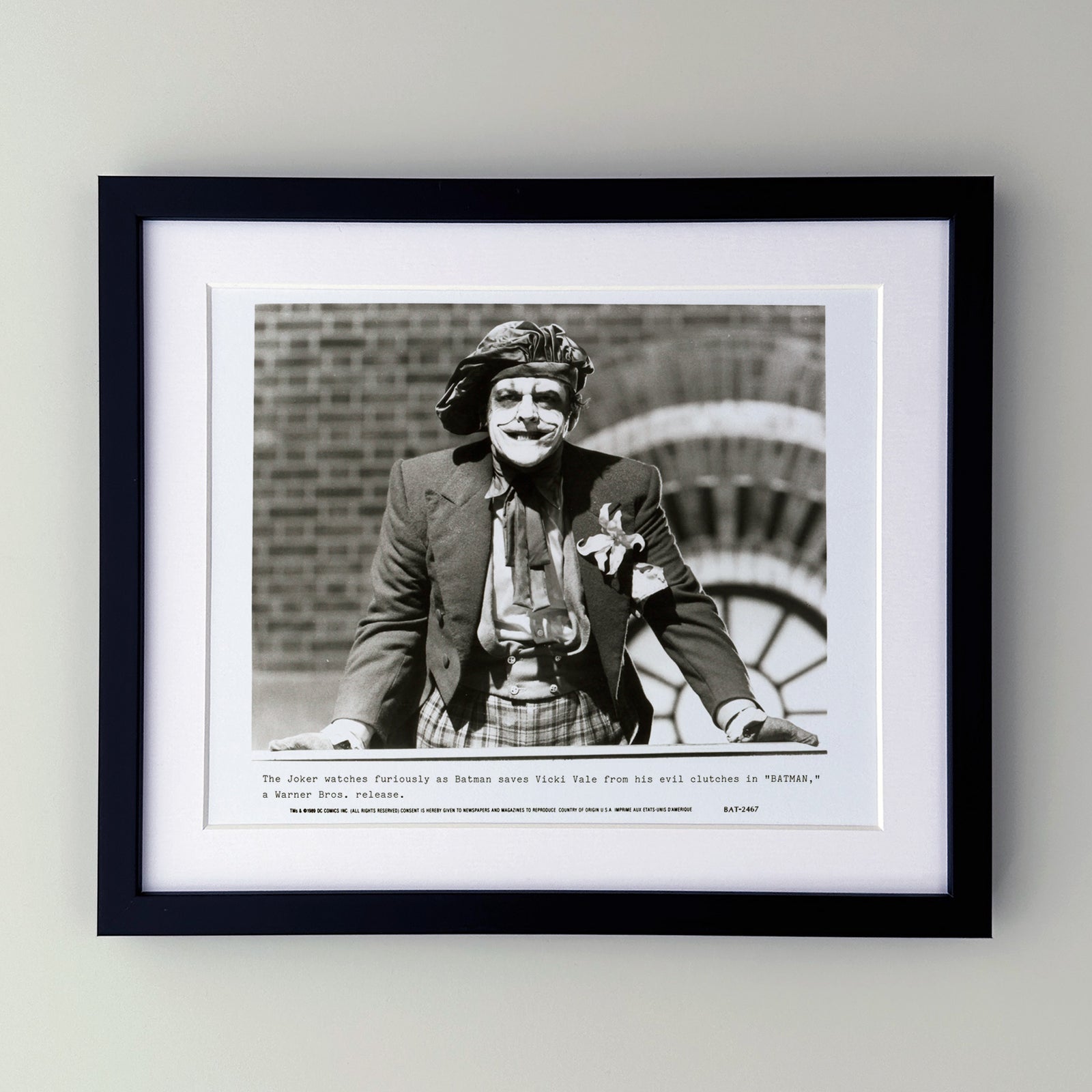 Batman 1989 Press Publicity Film Movie Still - Framed Jack Nicholson