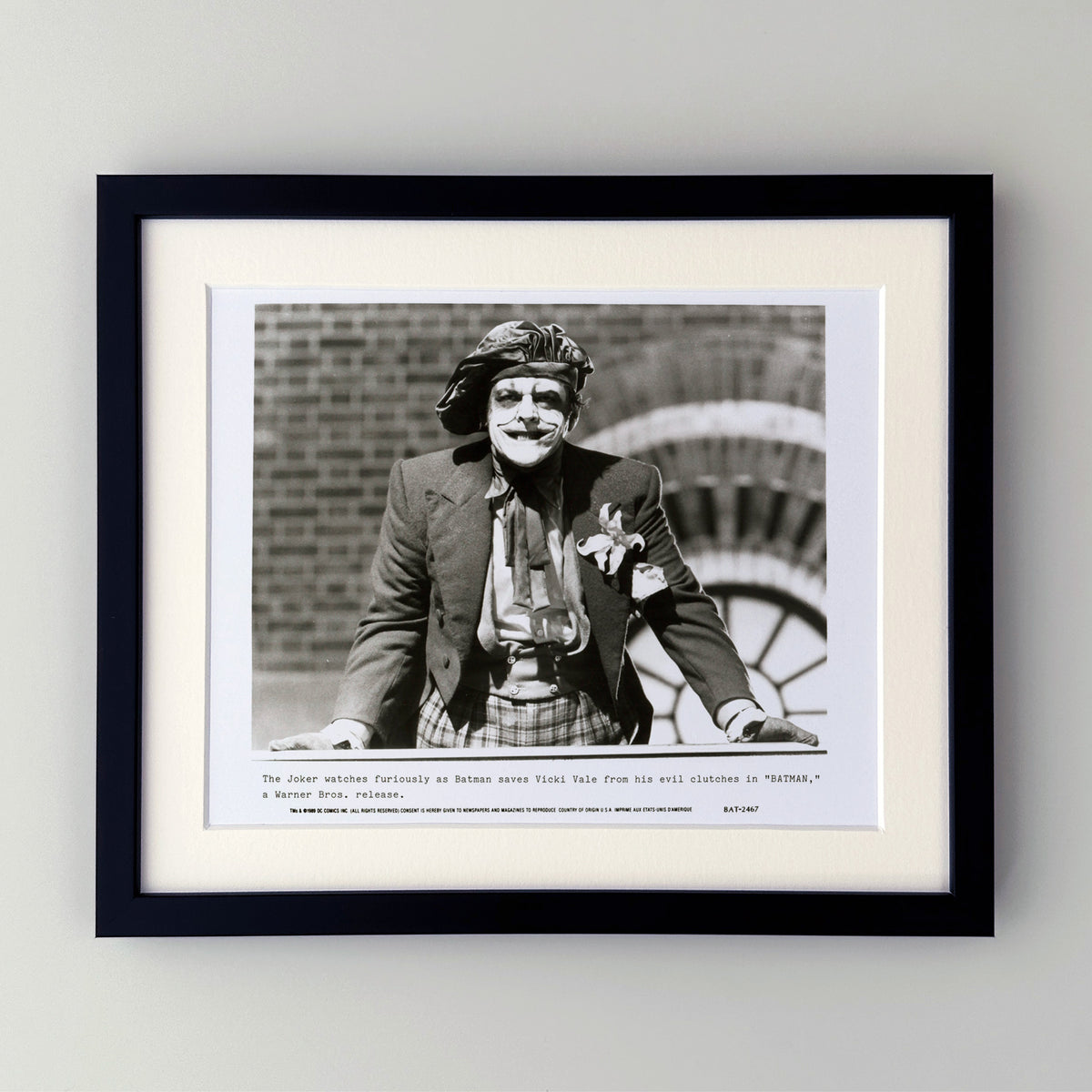 Batman 1989 Press Publicity Film Movie Still - Framed Jack Nicholson