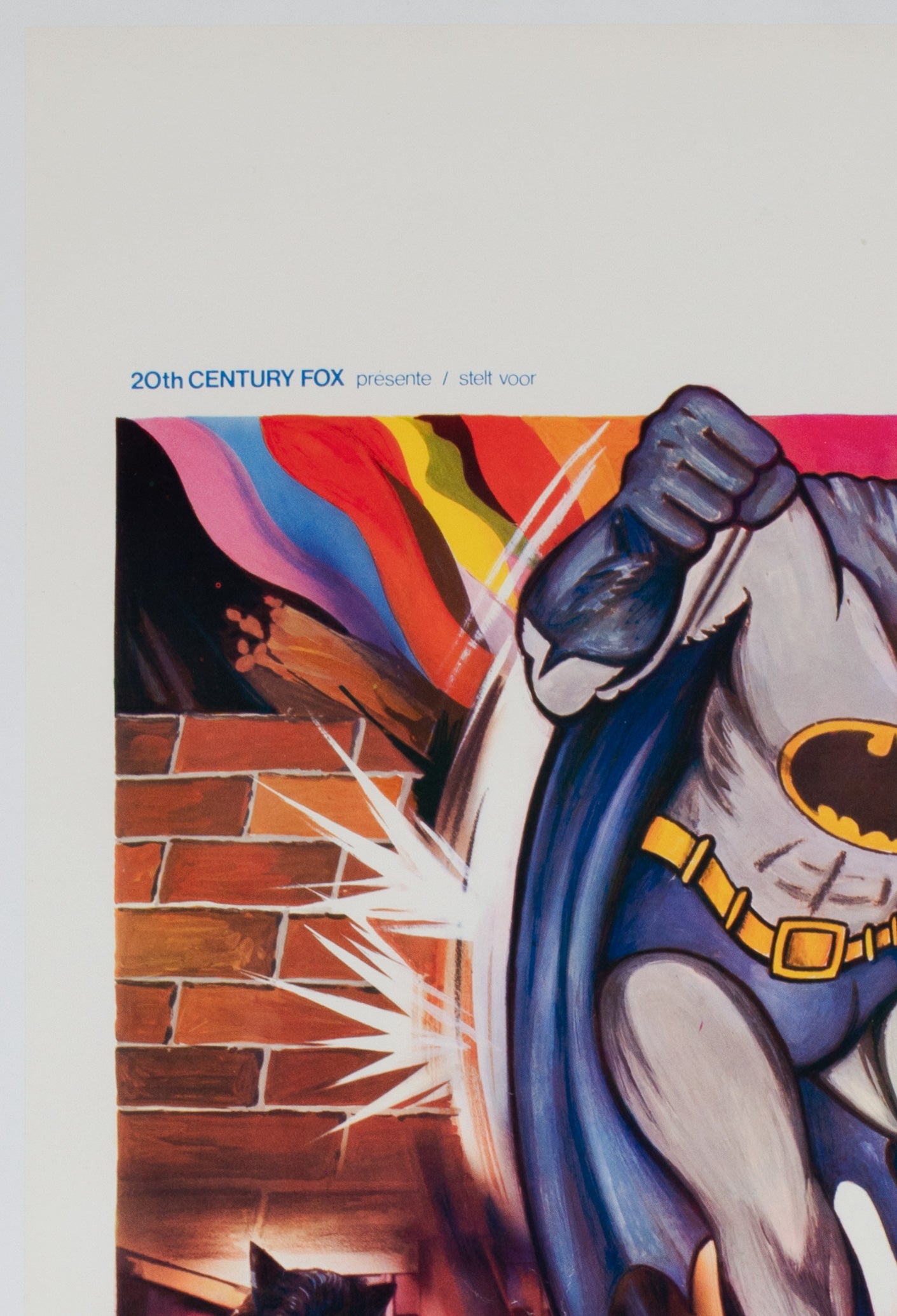 Batman R1970s Belgian Film Movie Poster - detail