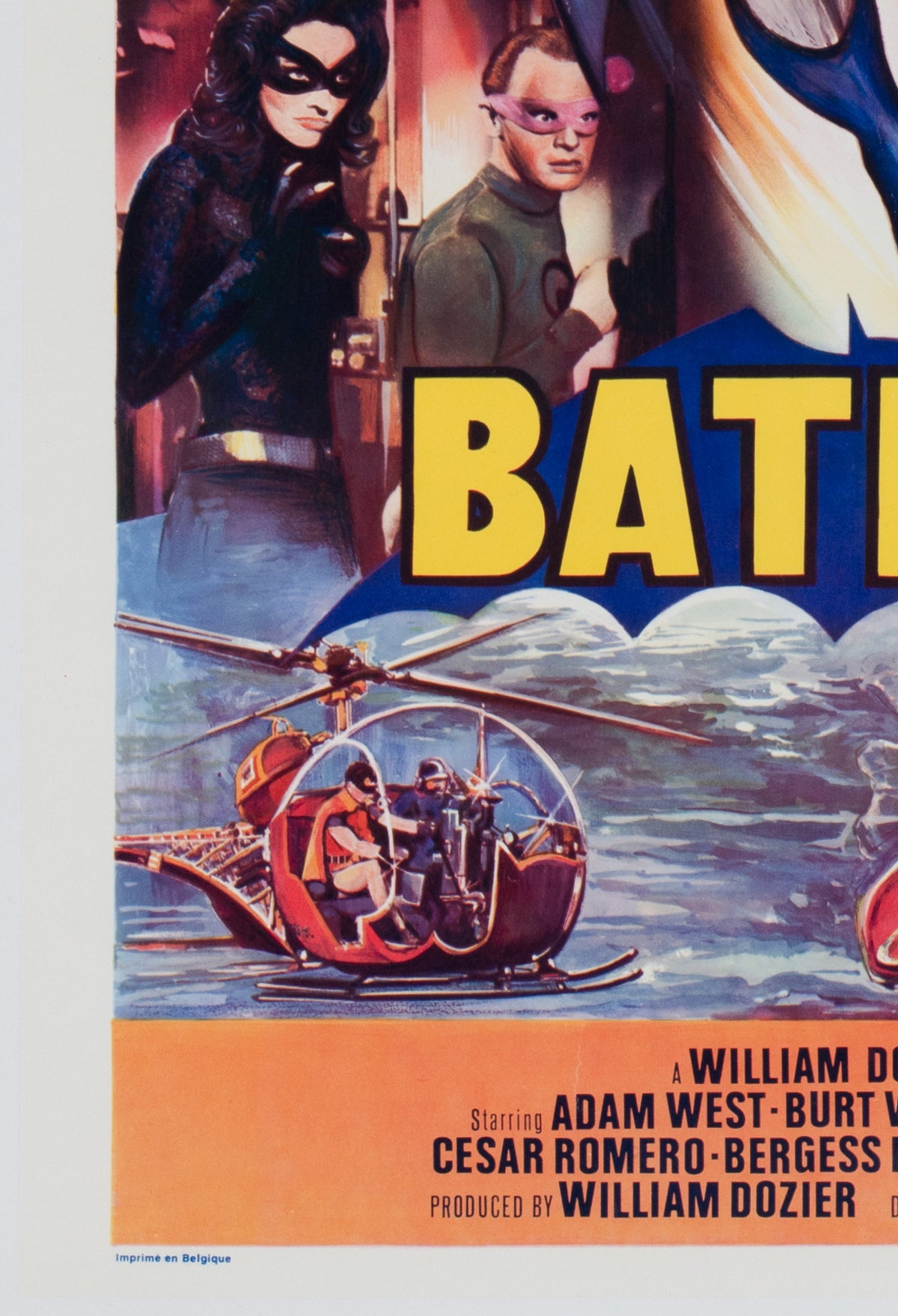 Batman R1970s Belgian Film Movie Poster - detail