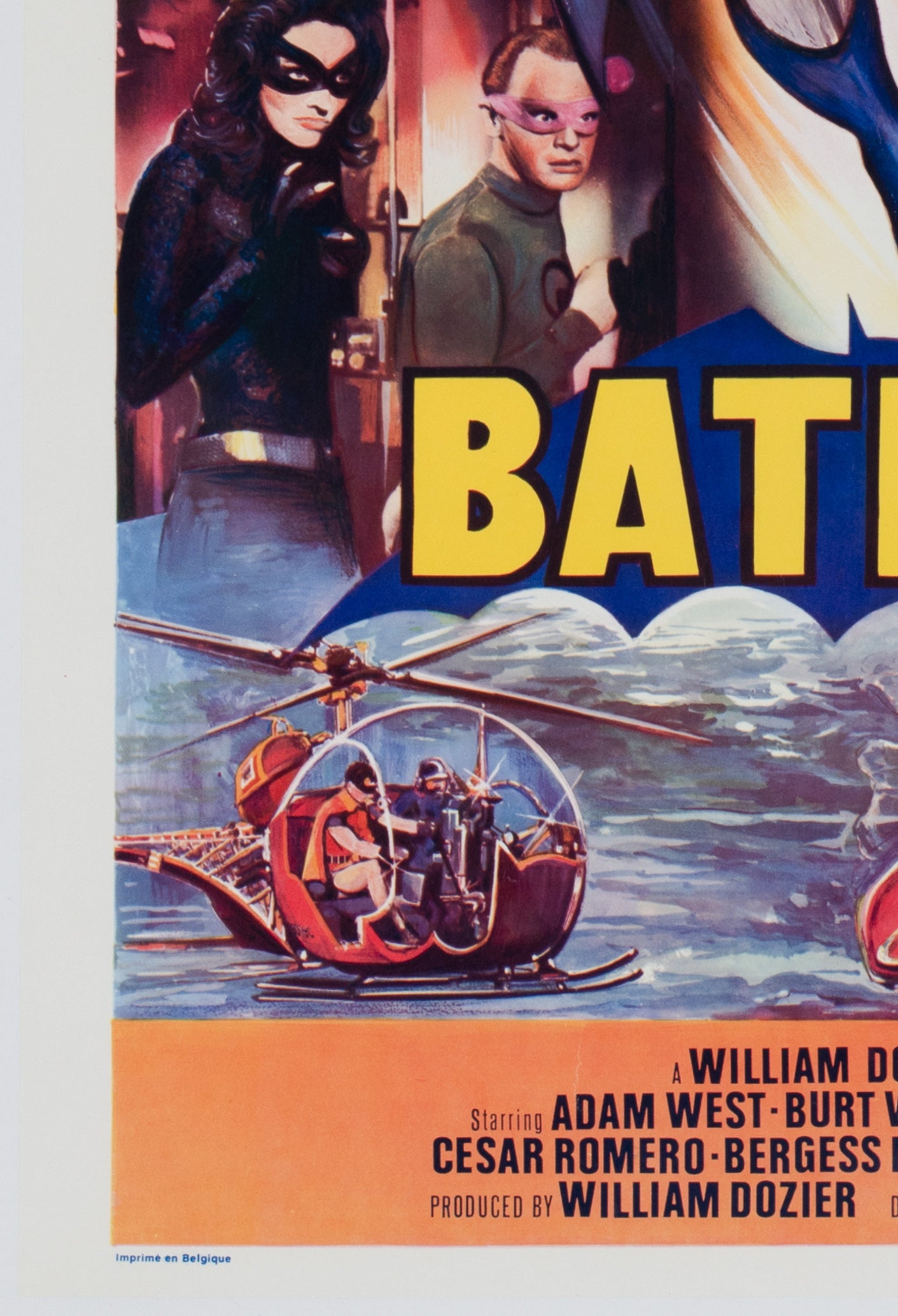 Batman R1970s Belgian Film Movie Poster - detail