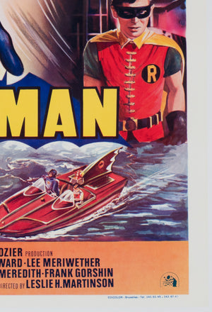 Batman R1970s Belgian Film Movie Poster - detail