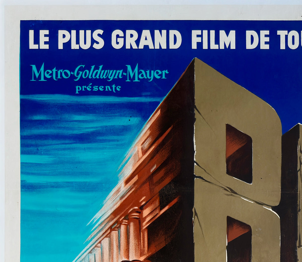 Ben Hur 1960 French Grande Style B Film Movie Poster - detail