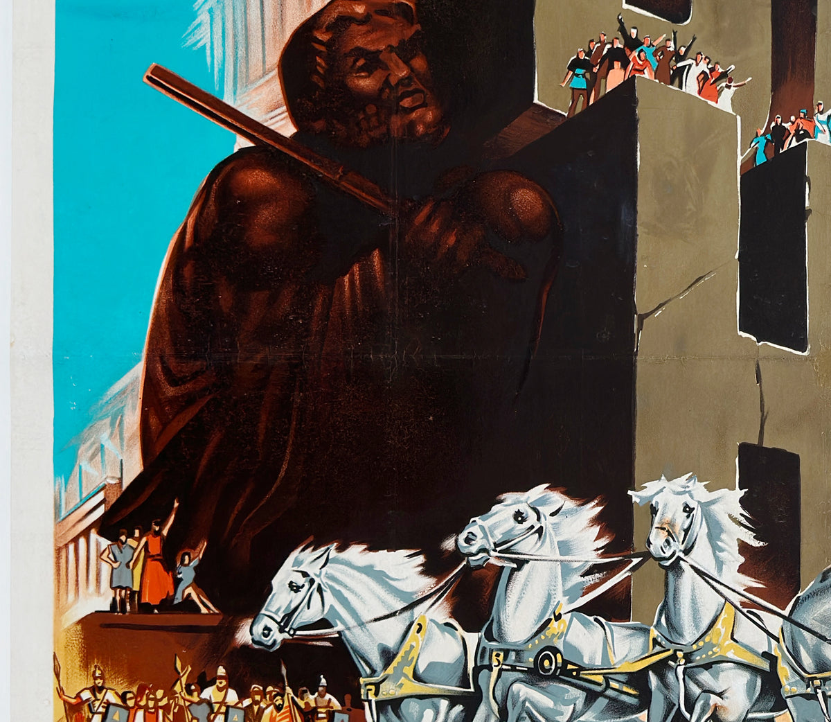 Ben Hur 1960 French Grande Style B Film Movie Poster - detail