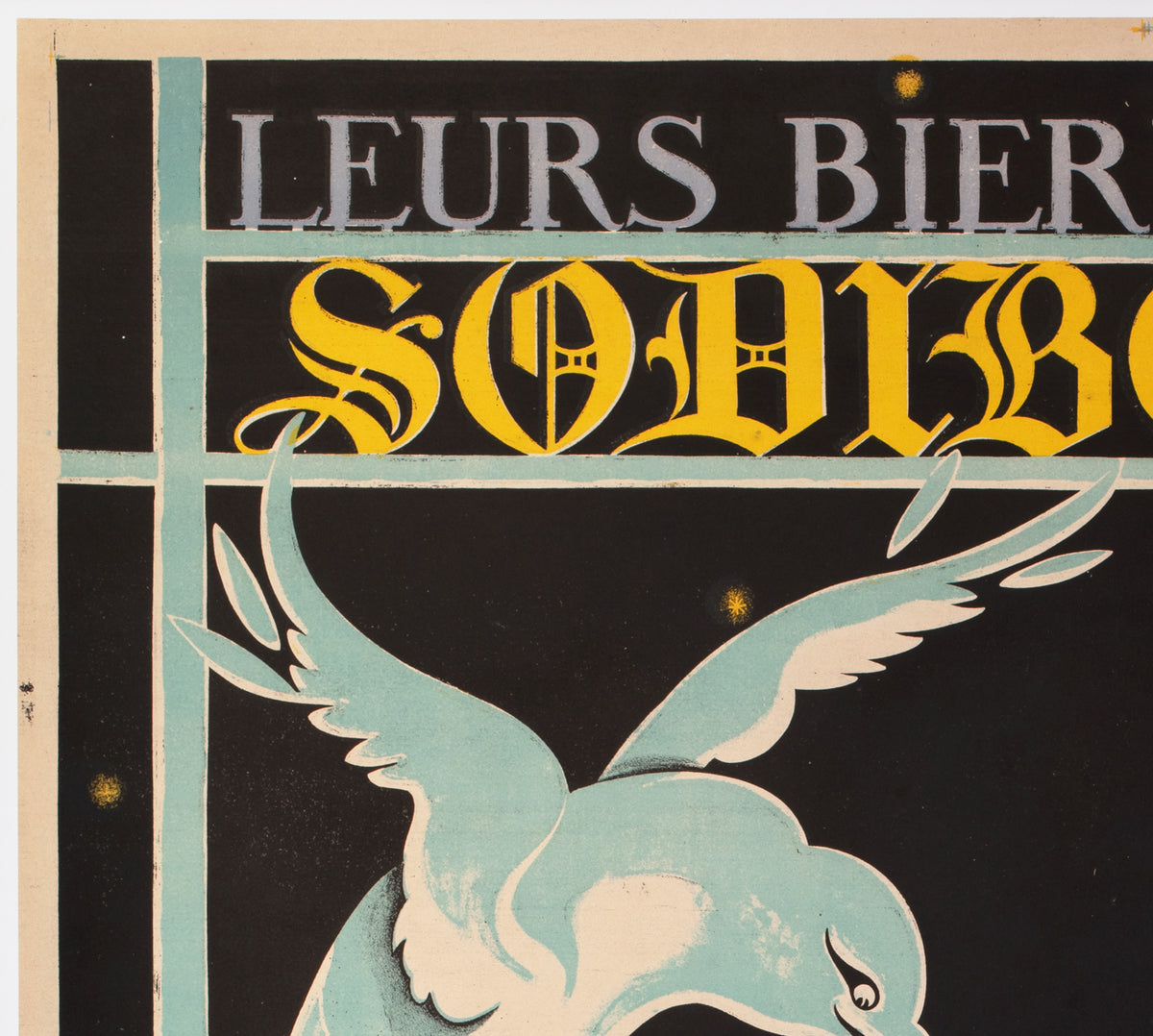 Bieres Sodibo 1928 French Beer Alcohol Advertsing Poster LeMaire - detail