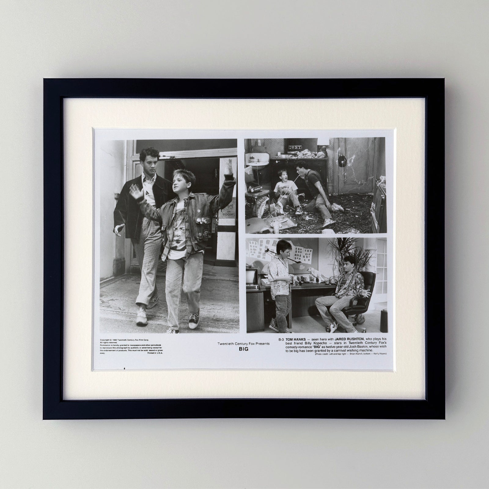 Big 1988 Film Movie Press Publicity Still Framed