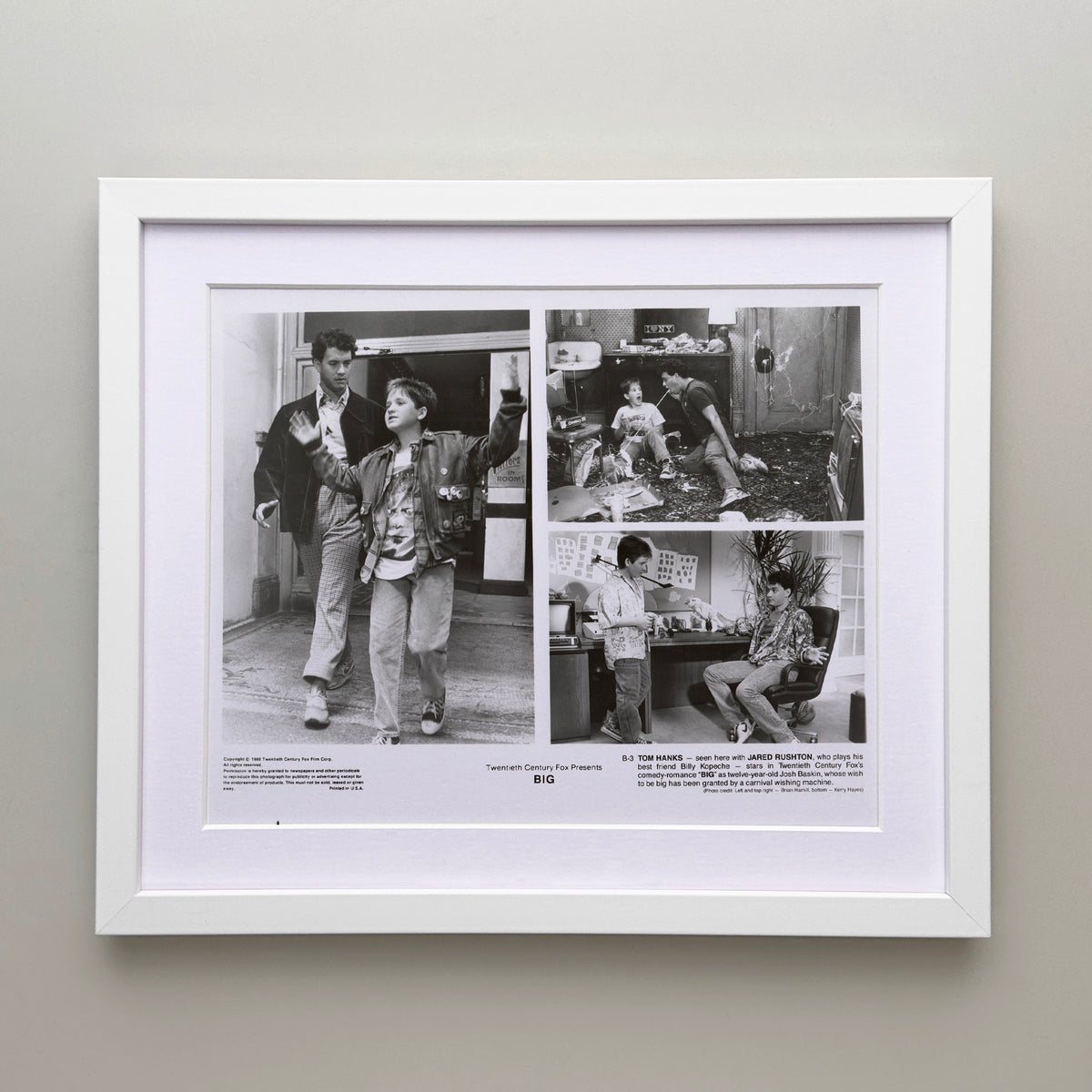 Big 1988 Film Movie Press Publicity Still Framed