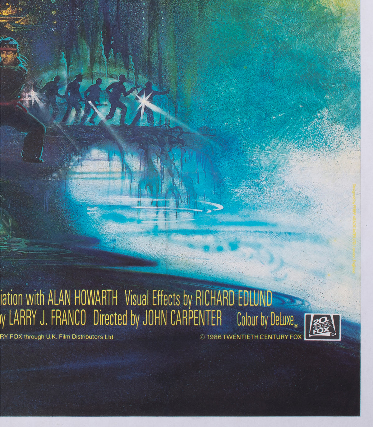 Big Trouble In Little China 1986 UK Quad Film Movie Poster Brian Bysouth - detail